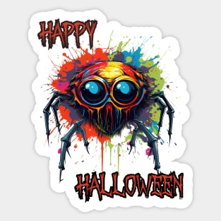 Spooky Spider Happy Halloween Sticker